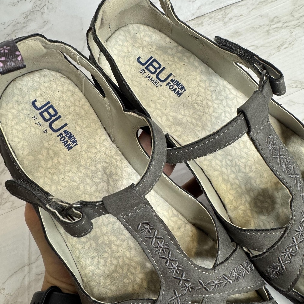 JBU by Jambu Shoes Womens Size 10 Gray Cynthia Vegan Memory Foam Mary Jane - Picture 10 of 11